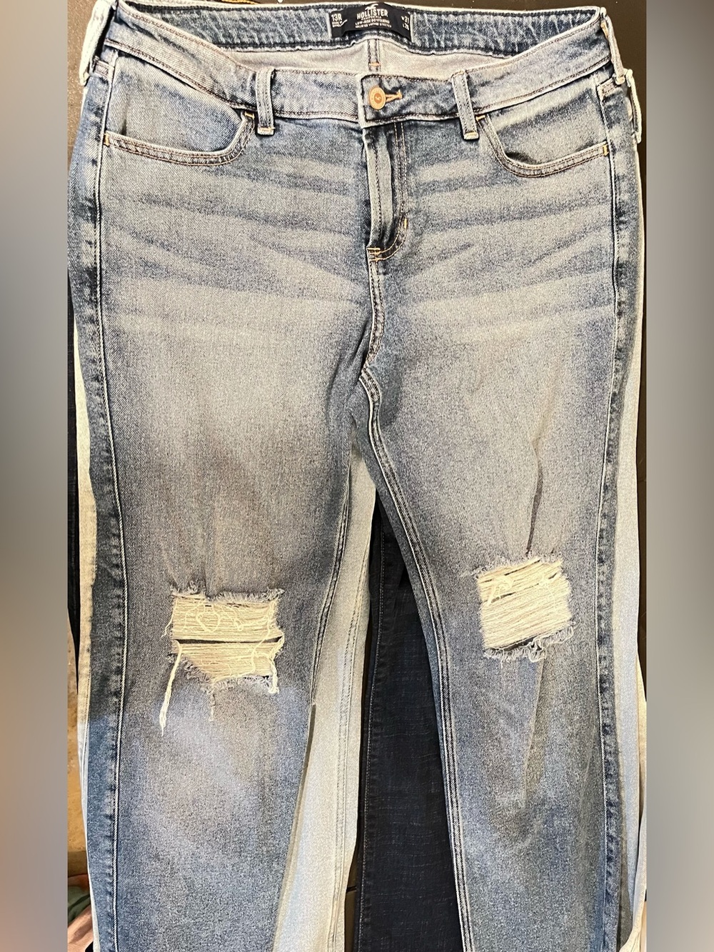 Hollister Light Blue Ripped Skinny Jeans